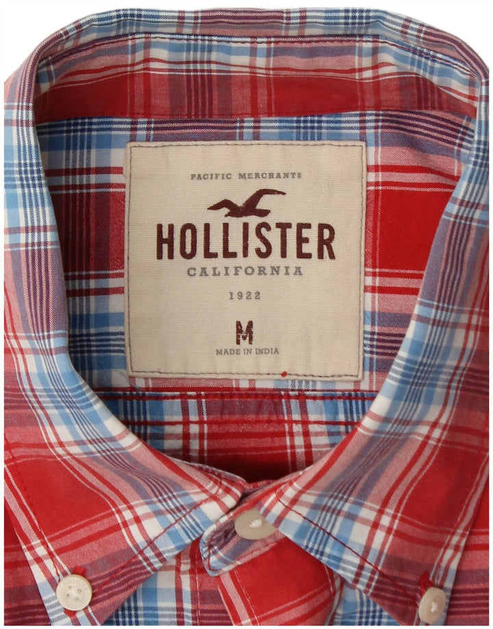 HOLLISTER muška košulja srednje crvene kare pamuk