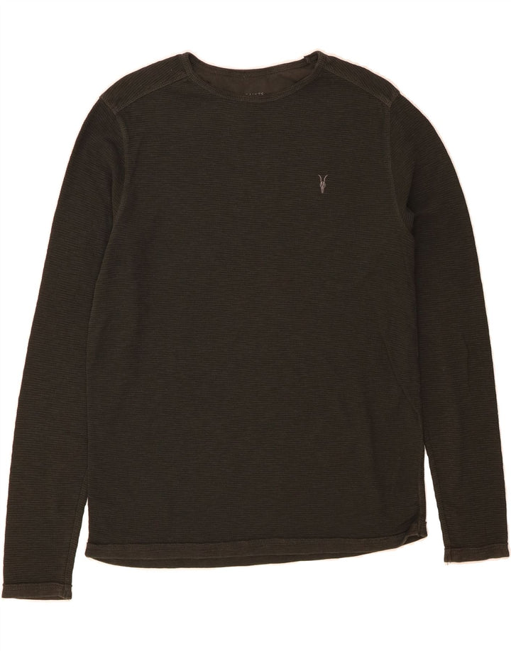 ALL SAINTS Mens Top Long Sleeve Medium Khaki Cotton Vintage All Saints and Second-Hand All Saints from Messina Hembry 