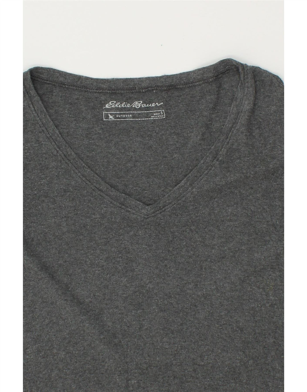 EDDIE BAUER Mens Top Long Sleeve Small Grey Flecked Cotton Vintage Eddie Bauer and Second-Hand Eddie Bauer from Messina Hembry 