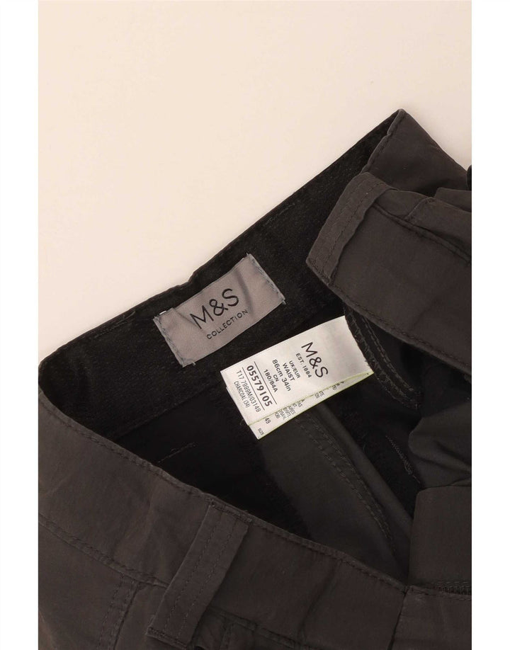 Marks & Spencer muške kargo kratke hlače W34 veliki sivi pamuk