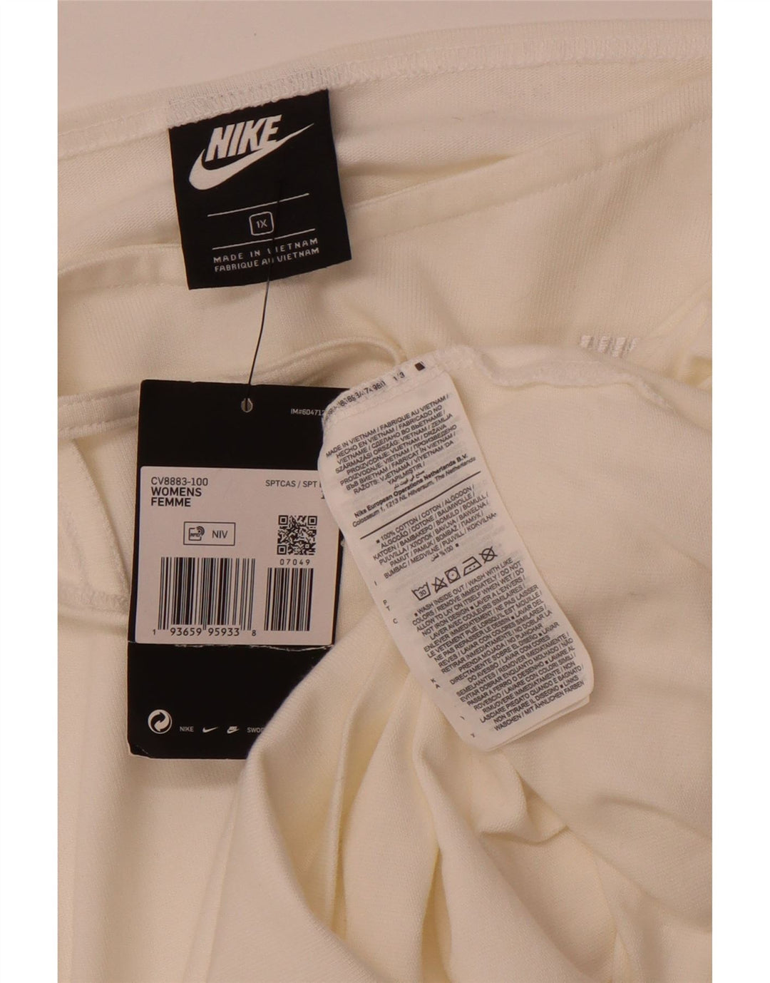 NIKE Ženski Cami Top UK 18 XL od bijelog pamuka