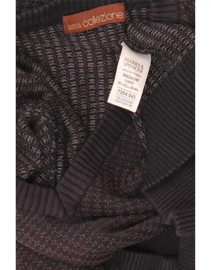 Marks & Spencer muški džemper s V-izrezom srednje tamnoplave akrilne boje