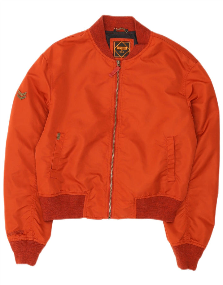 Superdry ženska prevelika bomber jakna UK 8 Mala crvena najlonska