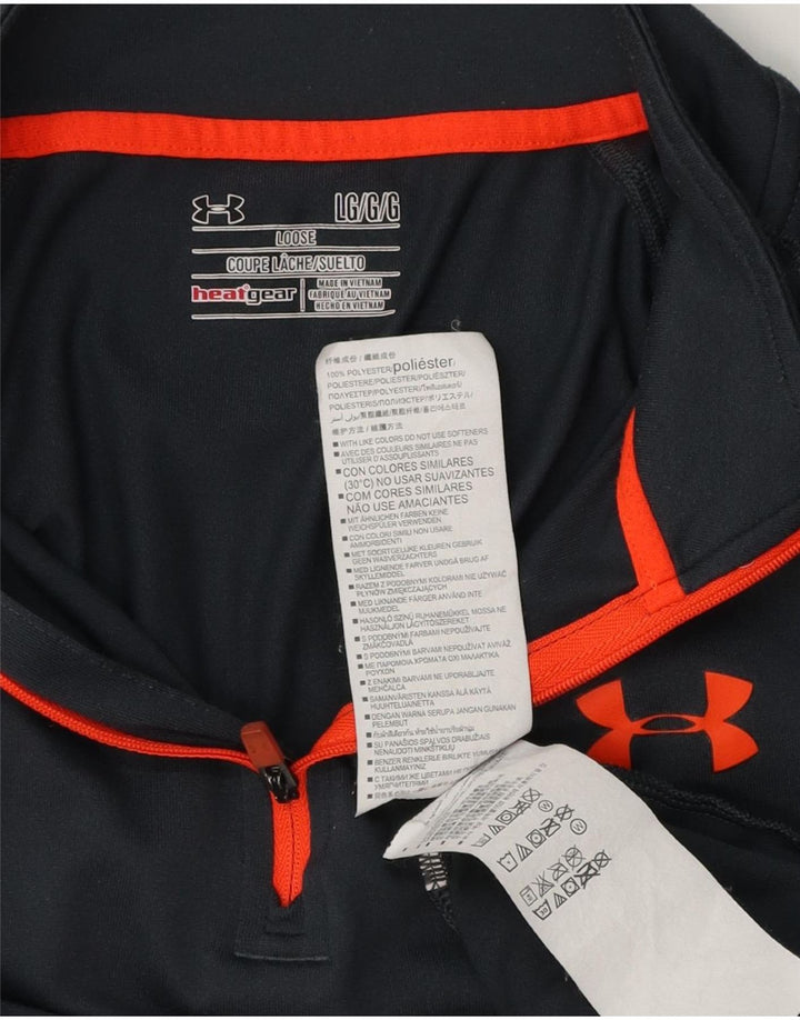 Under Armour Top trenirke za muškarce Heat Gear Zip Neck Pulover Large Grey