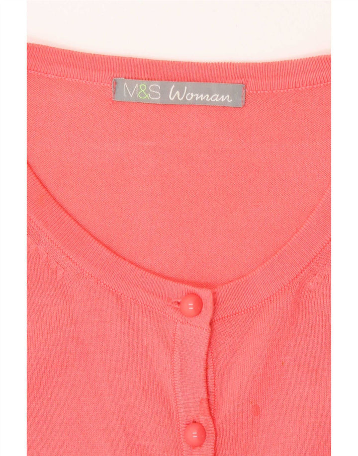 Marks & Spencer ženski kardigan pulover UK 10 Small Pink
