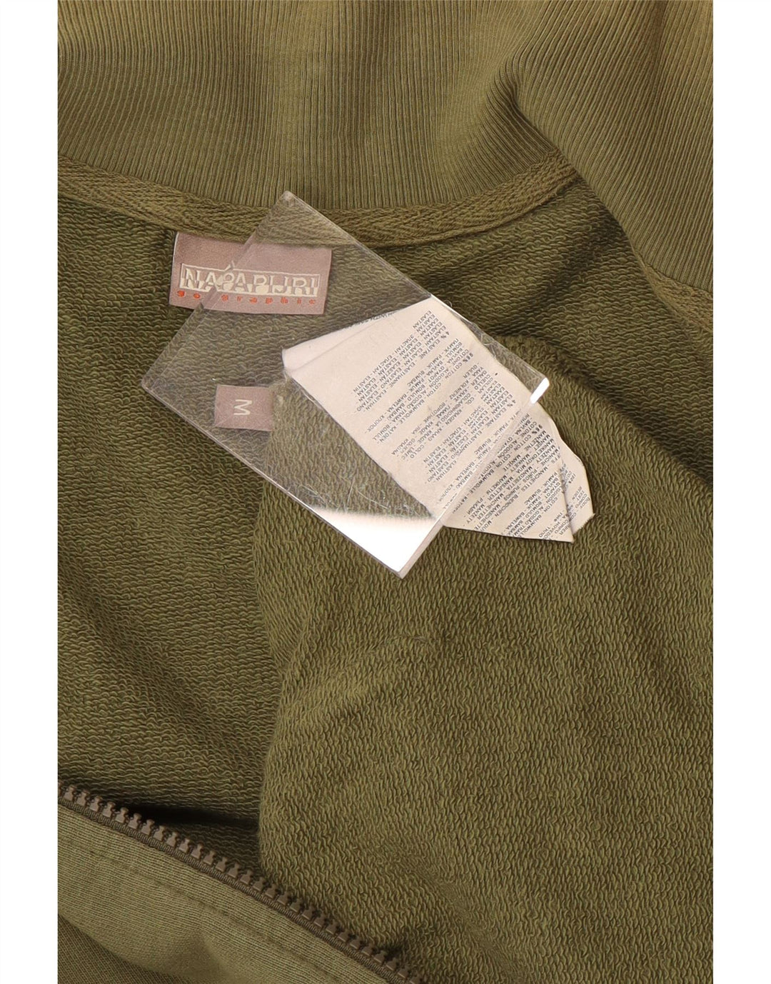 NAPAPIJRI Muška gornja jakna trenirke s grafičkim motivima, srednji kaki pamuk