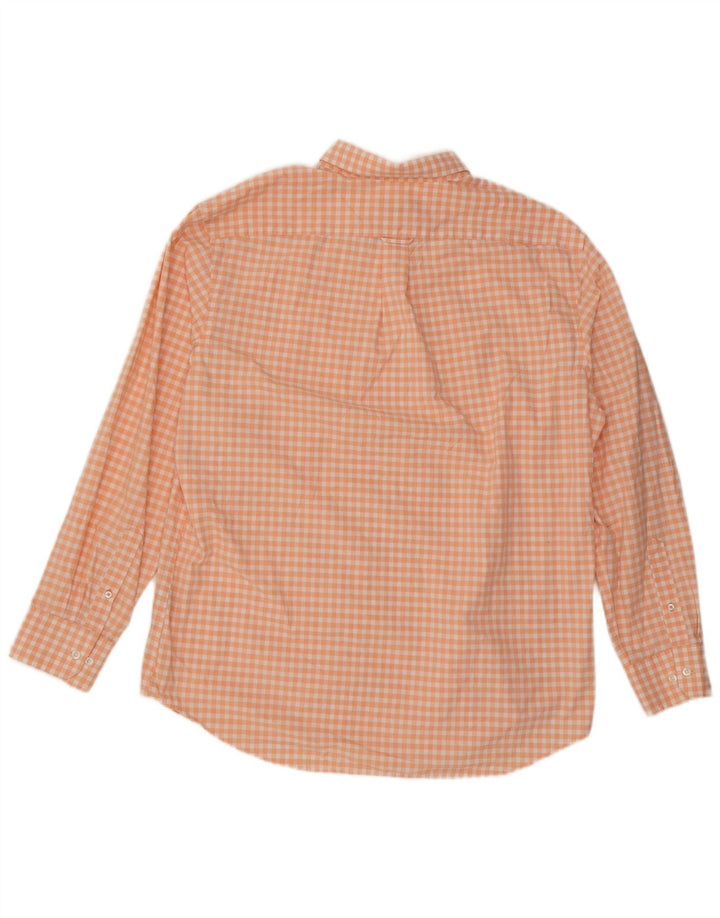 Izod muška košulja XL narančasta gingham pamuk