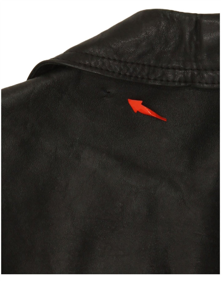 VINTAGE muška kožna jakna UK 38 srednje crna