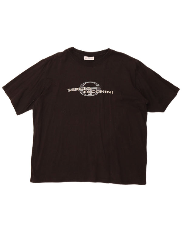 Sergio Tacchini ženska majica kratkih rukava s grafičkim motivima UK 20 2XL crni pamuk