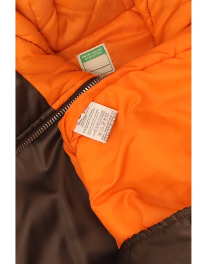 Benetton ženska velika parka jakna s kapuljačom UK 10 Mala smeđa poliamidna