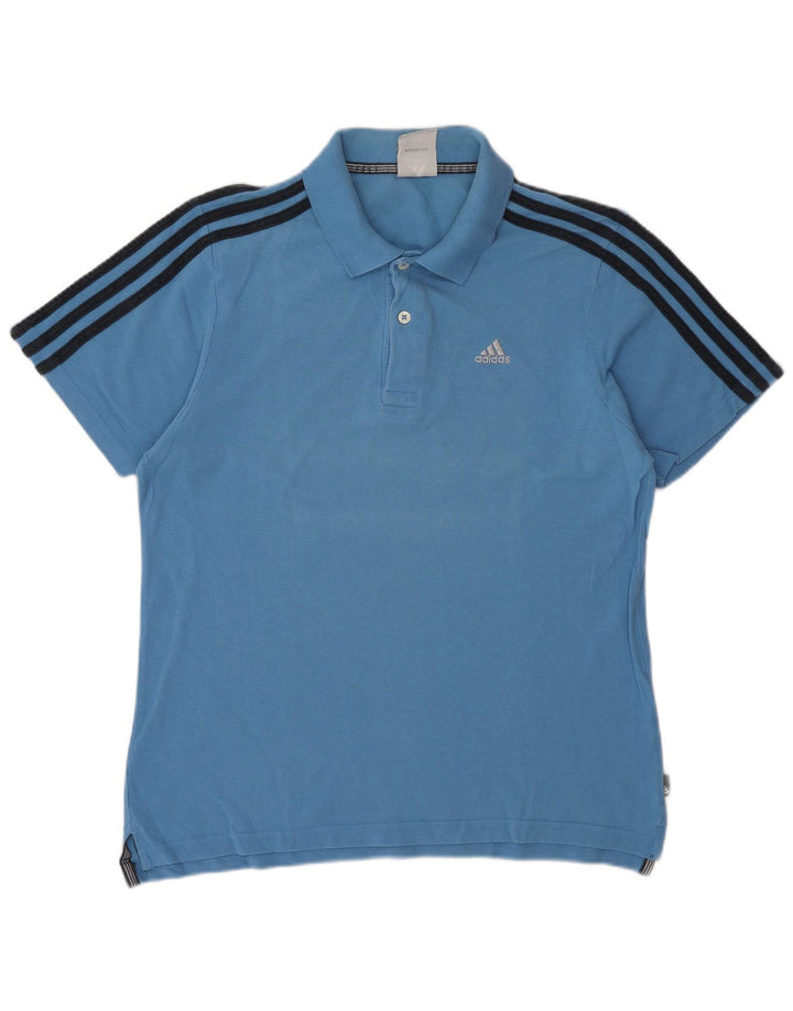 ADIDAS muška polo majica srednje plavi pamuk