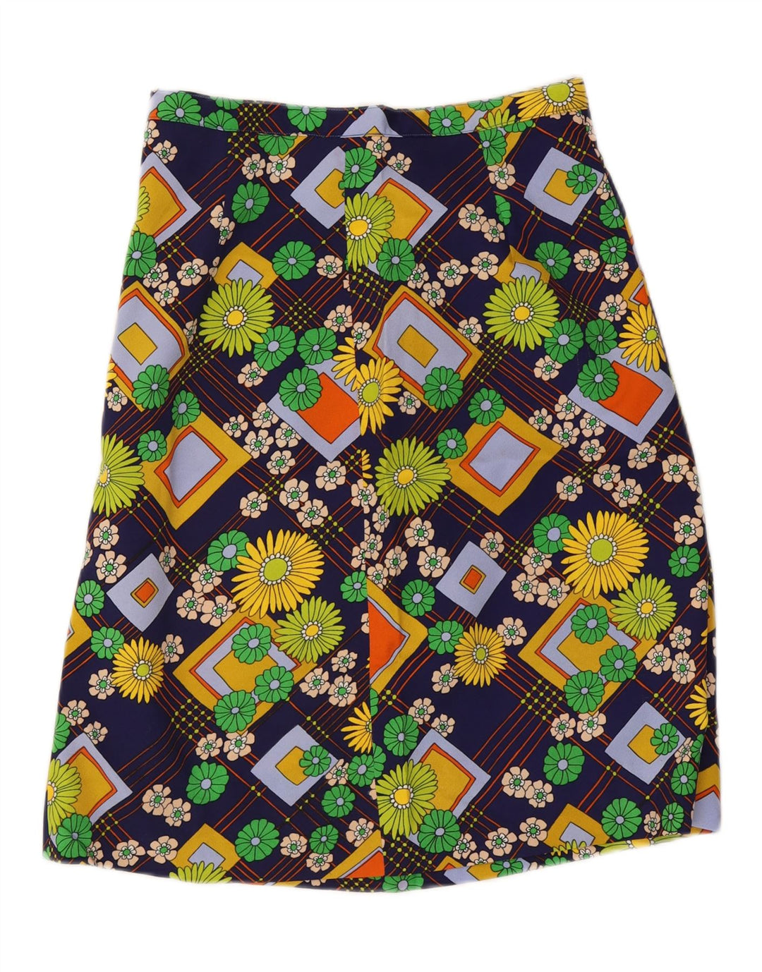 VINTAGE ženska suknja A-kroja W29 srednje raznobojna cvjetna