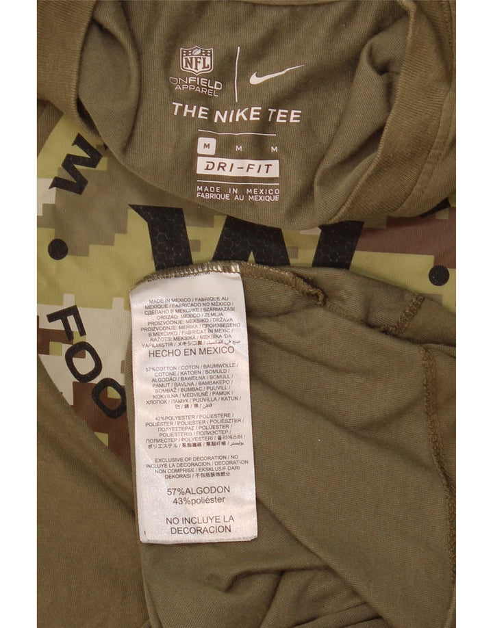 Nike muška majica Washington Graphic s dugim rukavima, srednji kaki pamuk