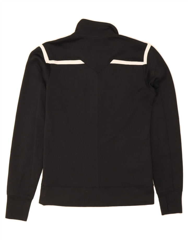 NIKE Womens Dri Fit Graphic Tracksuit Top Jacket UK 10 Small Black Vintage Nike and Second-Hand Nike from Messina Hembry 