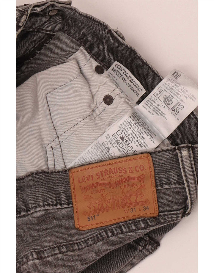 Levi's muške 511 uske traperice W31 L34 sivi pamuk
