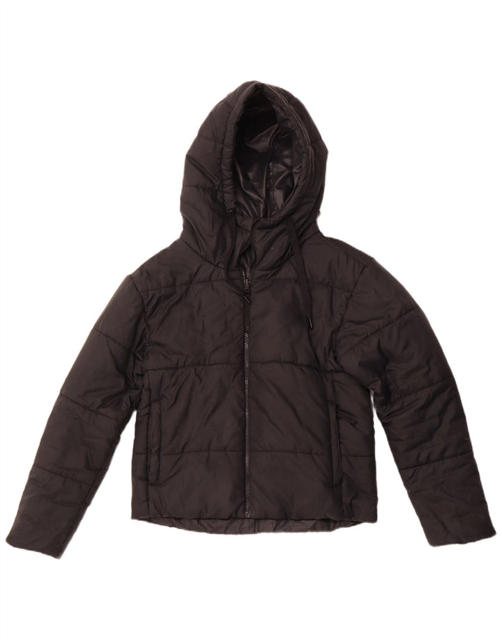 NIKE ženska dvokrevetna podstavljena jakna s kapuljačom UK 10, mali crni poliester