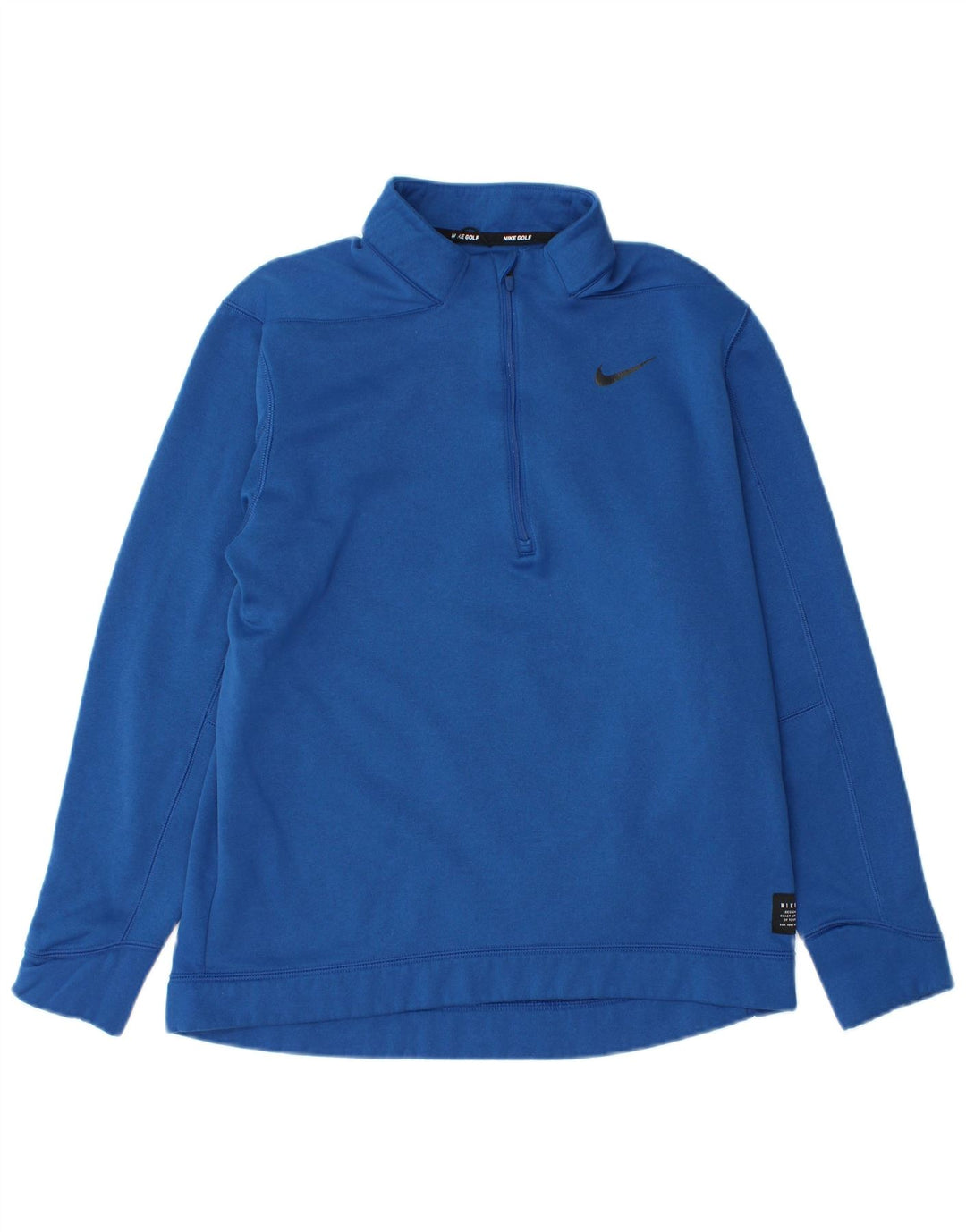 Nike muška majica s izrezom s patentnim zatvaračem Srednje plavi poliester