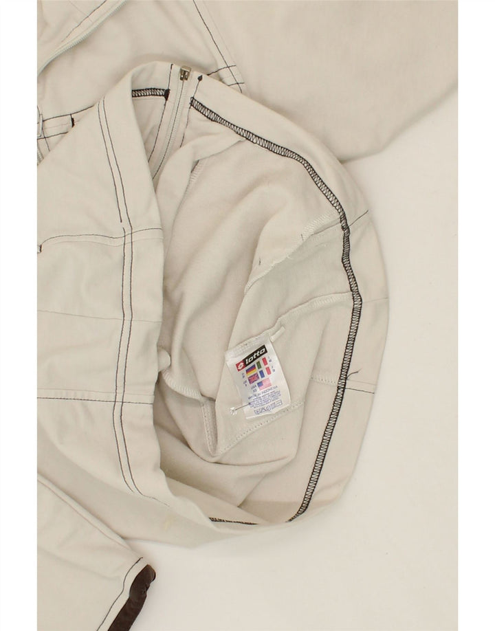 LOTTO Womens Tracksuit Top Jacket UK 8 Small White Cotton Vintage Lotto and Second-Hand Lotto from Messina Hembry 