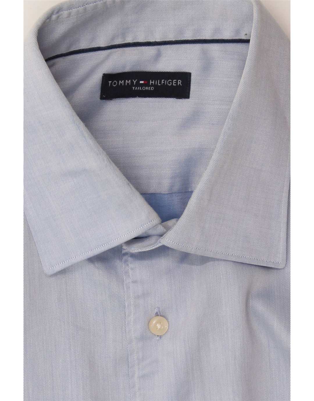 TOMMY HILFIGER Mens Shirt Size 16 41 Large Blue Cotton Vintage Tommy Hilfiger and Second-Hand Tommy Hilfiger from Messina Hembry 