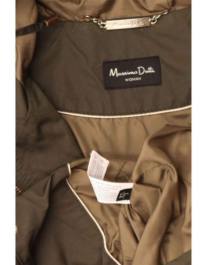 MASSIMO DUTTI ženska jakna parka s kapuljačom UK 16 veliki zeleni poliester