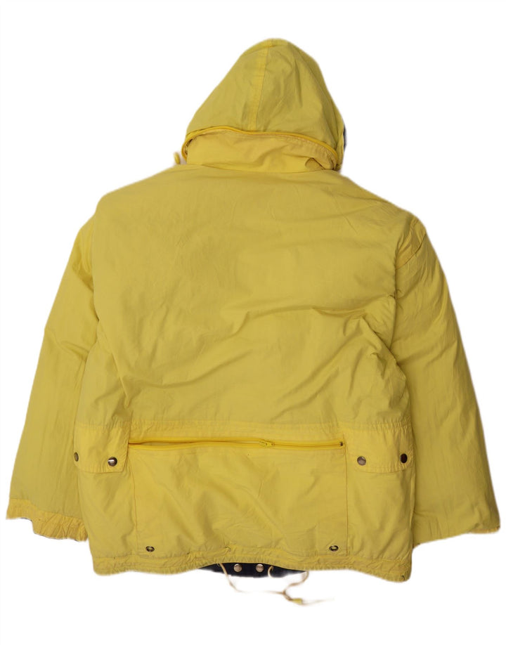 VINTAGE Mens Hooded Reversible Padded Jacket UK 38 Medium Navy Blue