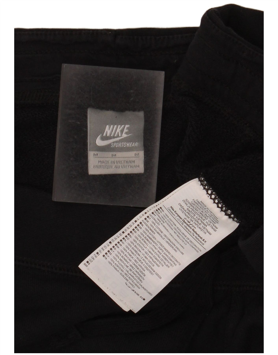 Ženske hlače za trenirku Nike UK 14 Srednje crni pamuk