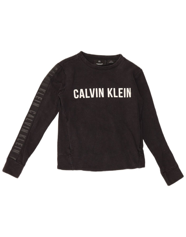 Calvin Klein Ženska prekomjerna trenirka s grafičkim motivima UK 6 XS crna