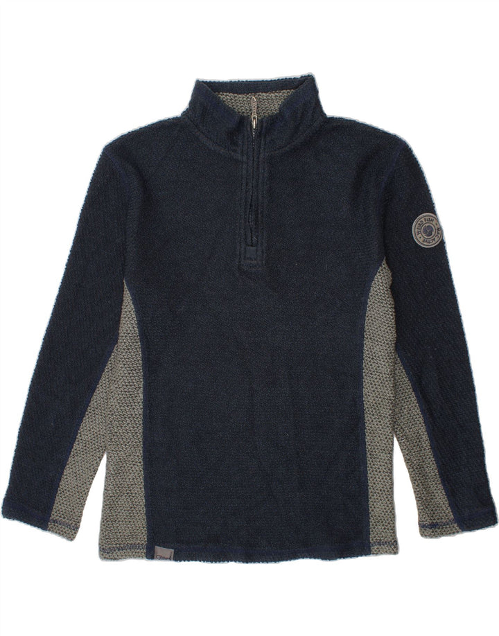 WEIRD FISH Boys Sweatshirt Jumper 11-12 Years Navy Blue Colourblock Vintage Weird Fish and Second-Hand Weird Fish from Messina Hembry 