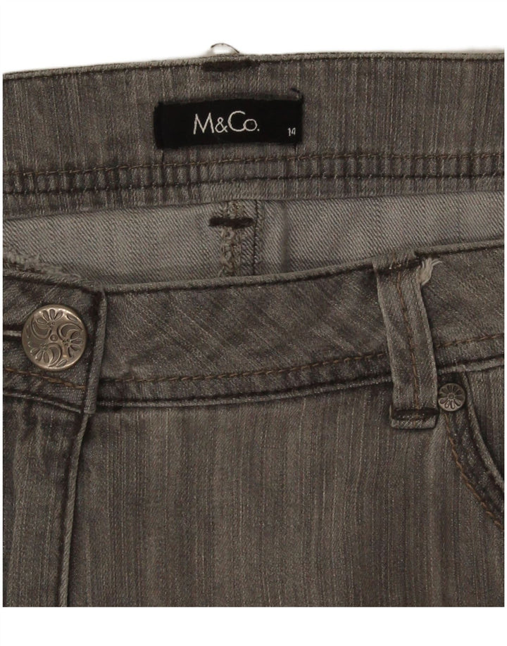 M&Co ženska mini traper suknja UK 14 velika W34 siva