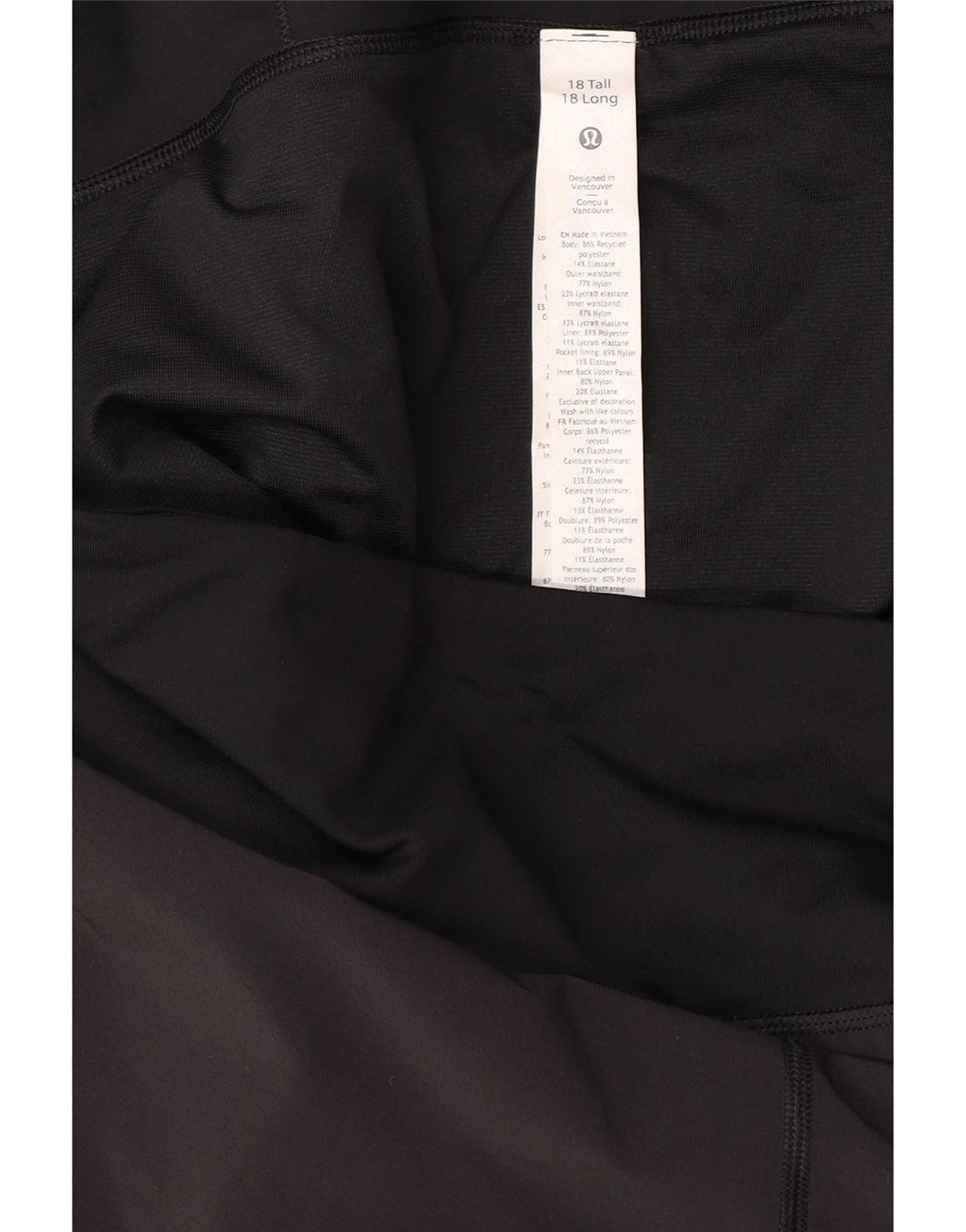 Lululemon ženske sportske kratke hlače US 18 2XL crni poliester