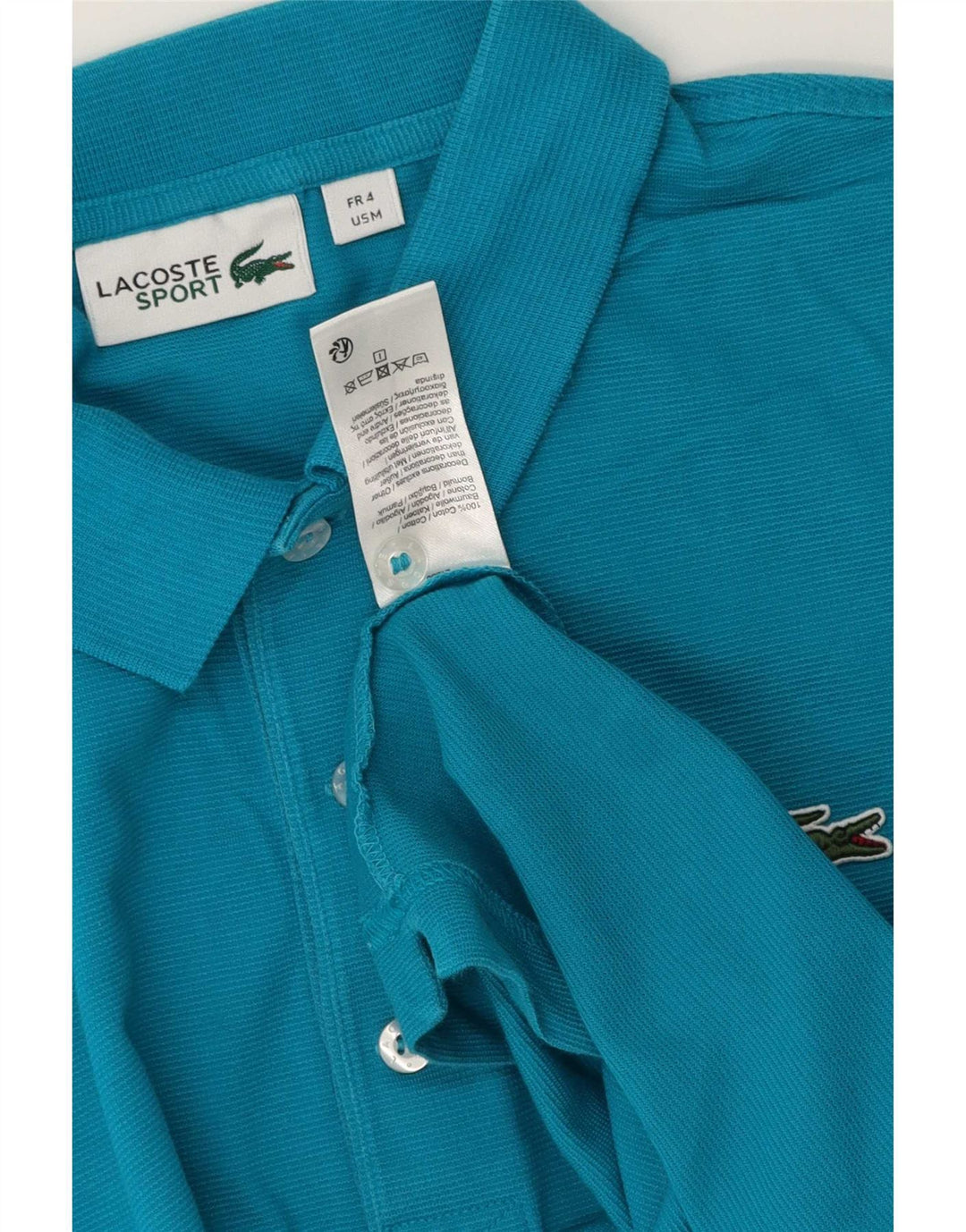 Lacoste muška polo majica veličine 4 srednje plavi pamuk