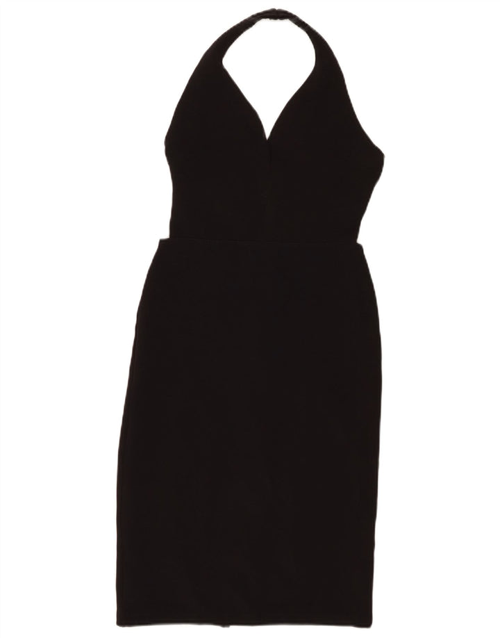 TOPSHOP Womens Halter Dress UK 10 Small  Black