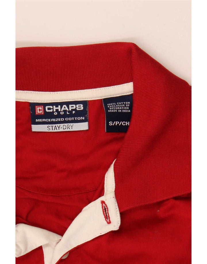 Chaps Muška polo majica za golf Mala crvena pamučna