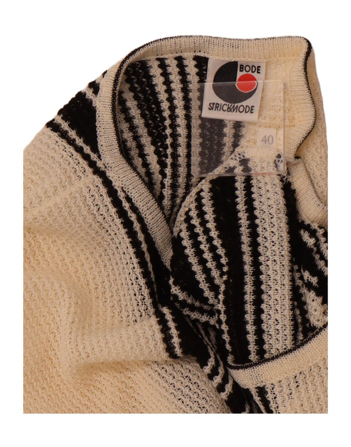 BODE ženski džemper s veznim izrezom EU 40 srednje bijele pruge