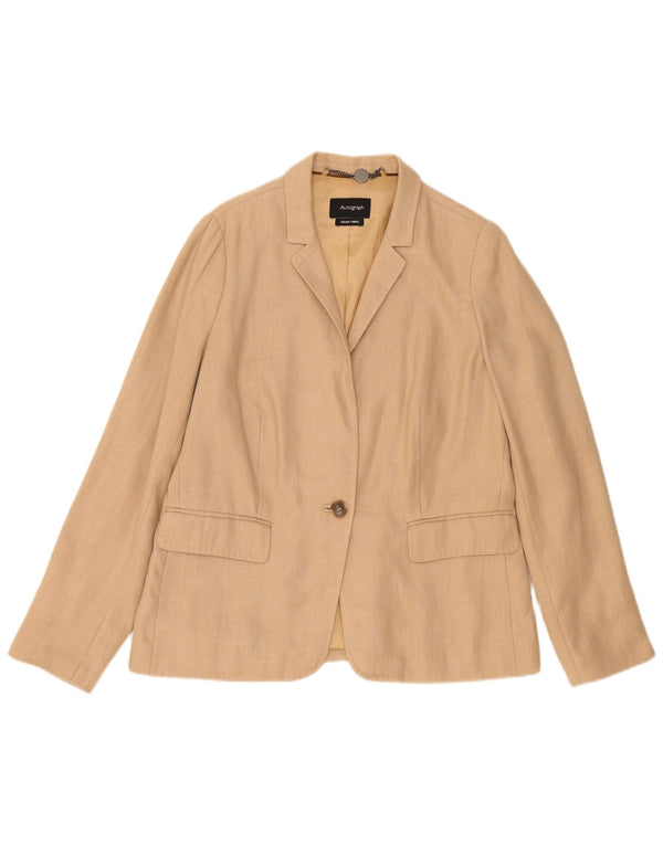 Marks & Spencer Ženska jakna s autographom 1 gumb UK 14 Large Beige