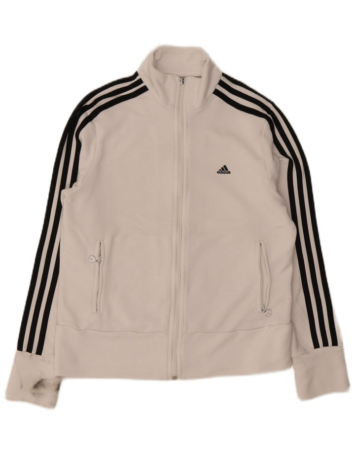 Adidas ženska gornja jakna trenirke UK 16 veliki bijeli poliester