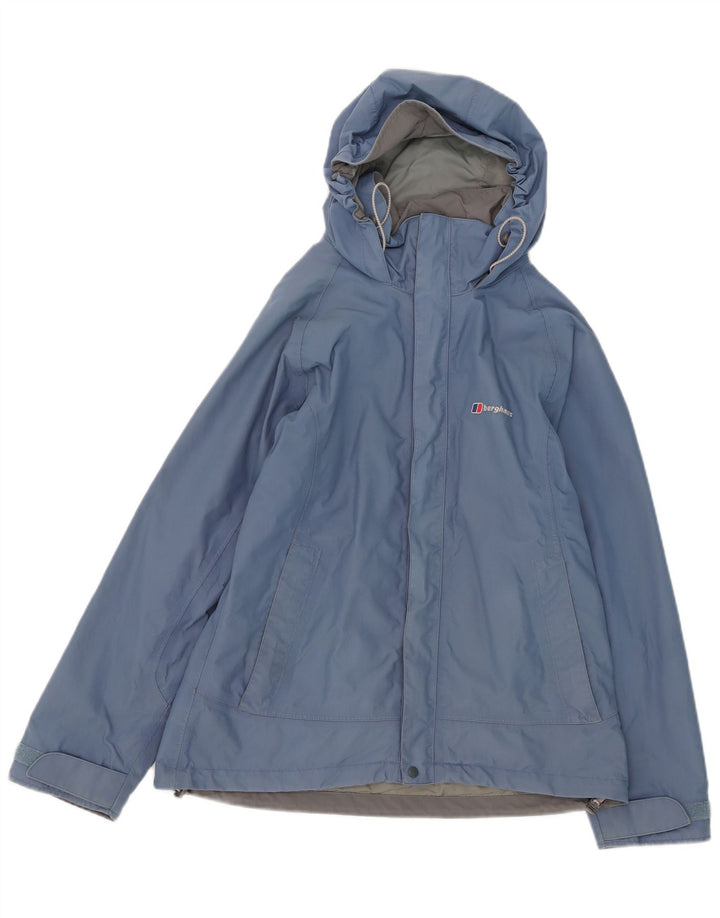 Berghaus ženska kišna jakna s kapuljačom UK 12 srednje plavi najlon