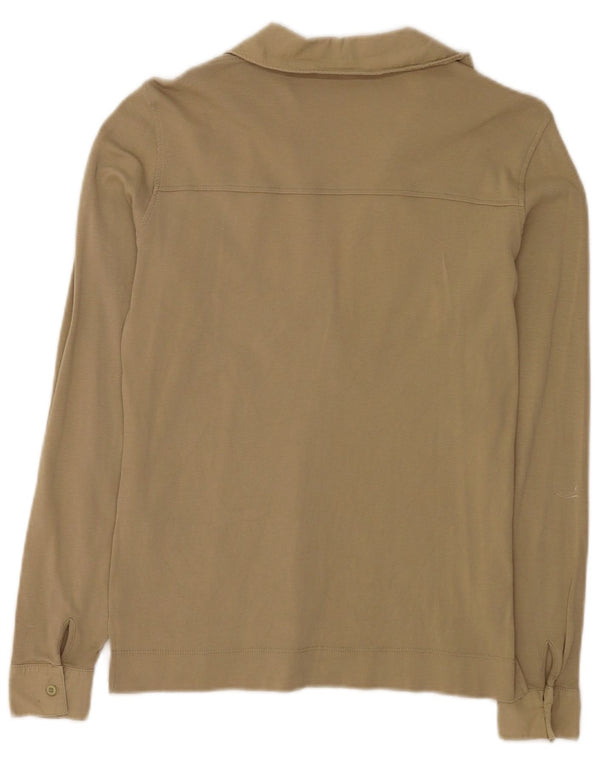 Reiss ženska polo majica dugih rukava UK 14 srednje bež pamuk