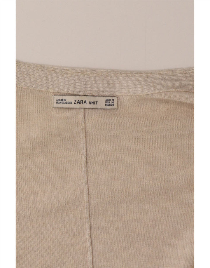 Preveliki ženski kardigan Zara pulover UK 14 srednje bež boje