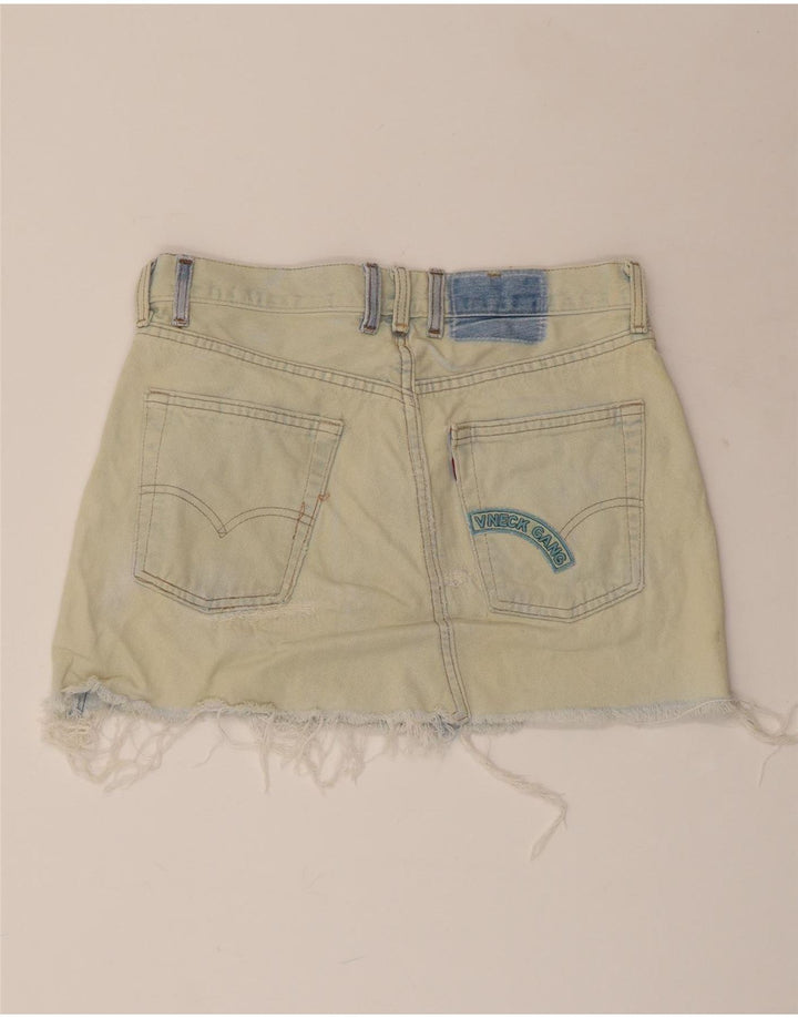 LEVI'S ženska mini traper suknja s oskudima W28 srednje plavi pamuk
