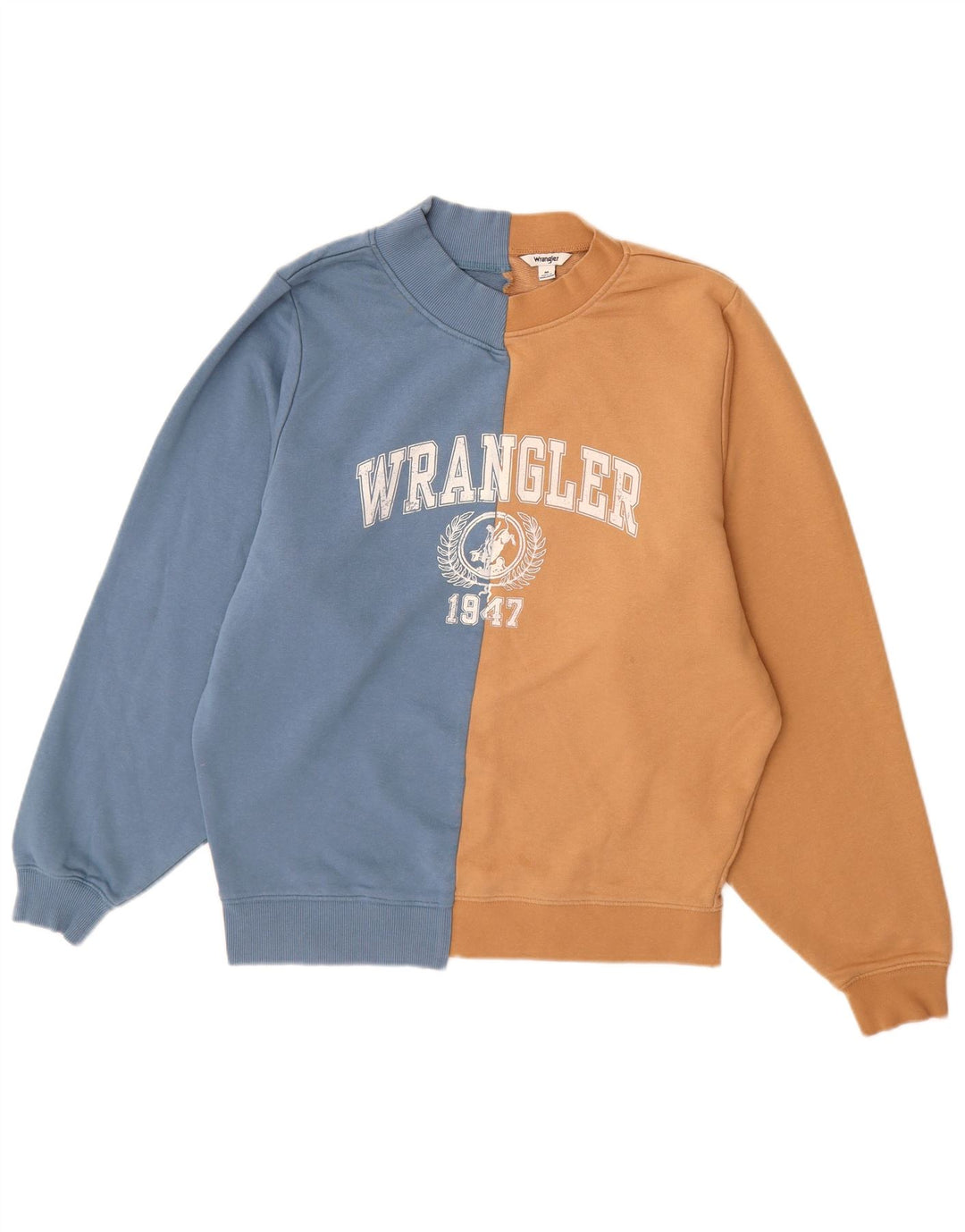 Wrangler muški džemper s grafičkim motivima, pamuk srednje plave boje