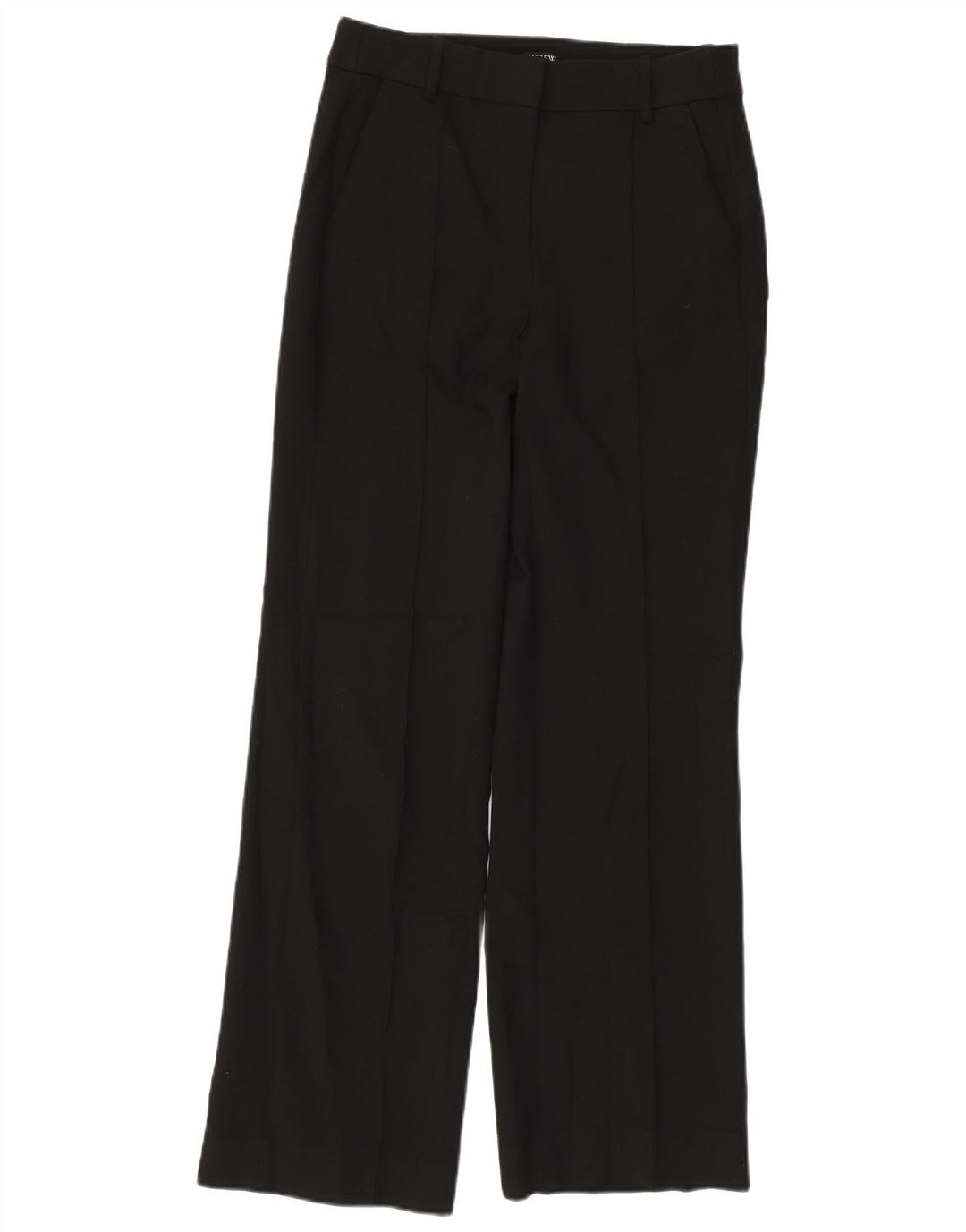 J. CREW Ženske ravne chino hlače US 6 srednje W30 L31 crni poliester