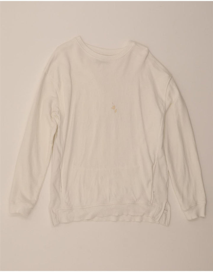 ZARA Mens Sweatshirt Jumper Medium White Cotton Vintage Zara and Second-Hand Zara from Messina Hembry 