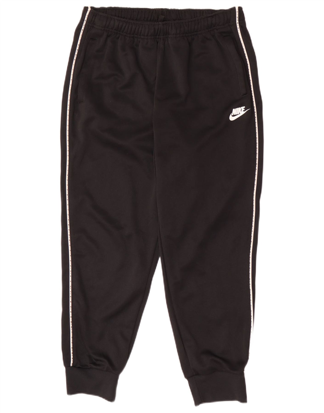 Nike muške grafičke trenirke, srednje hlače, crni poliester
