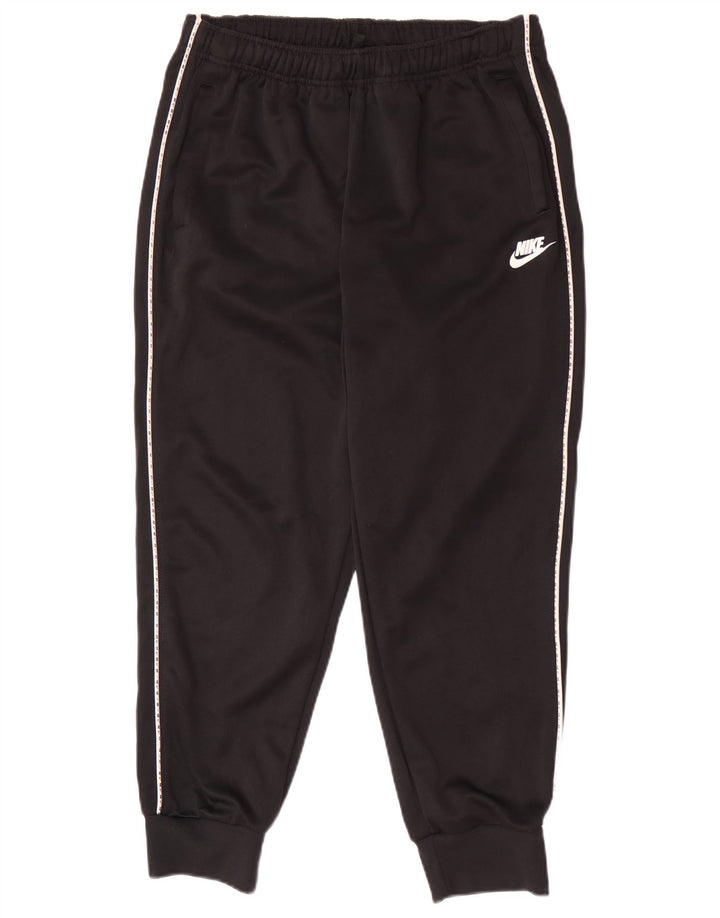 Nike muške grafičke trenirke, srednje hlače, crni poliester
