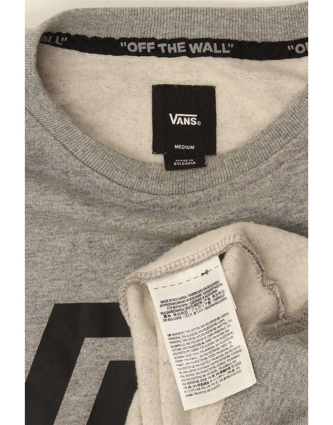 Vans muška majica s grafičkim motivima srednje sivi pamuk