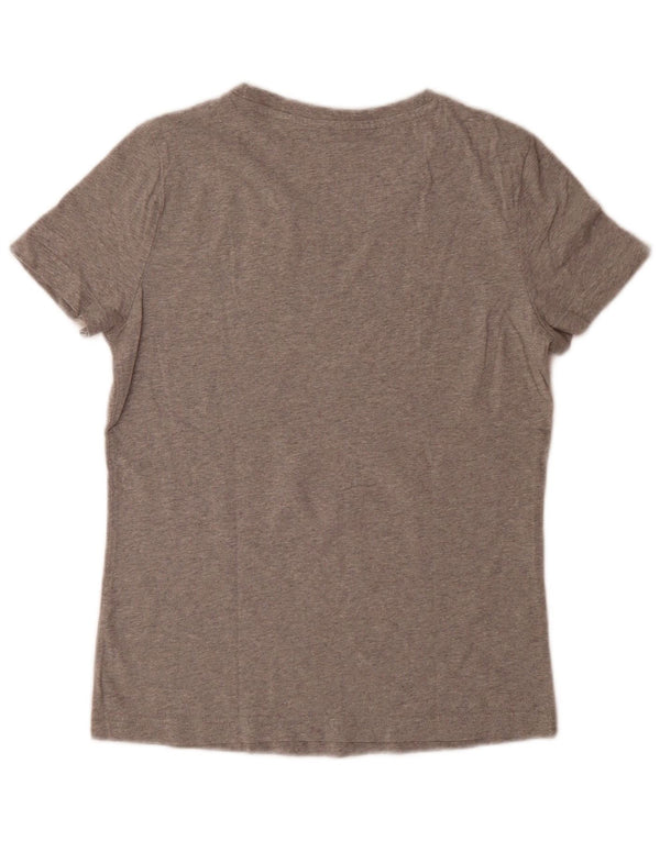 Adidas Womens Graphic T-Shirt Top UK 12/14 Medium Grey Cotton
