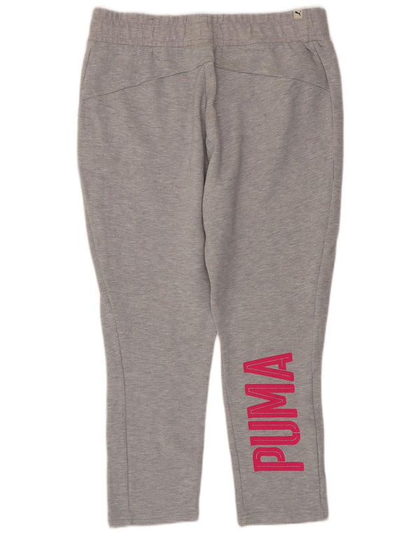PUMA Ženske Graphic Trenirke Hlače UK 14 Large Grey Cotton