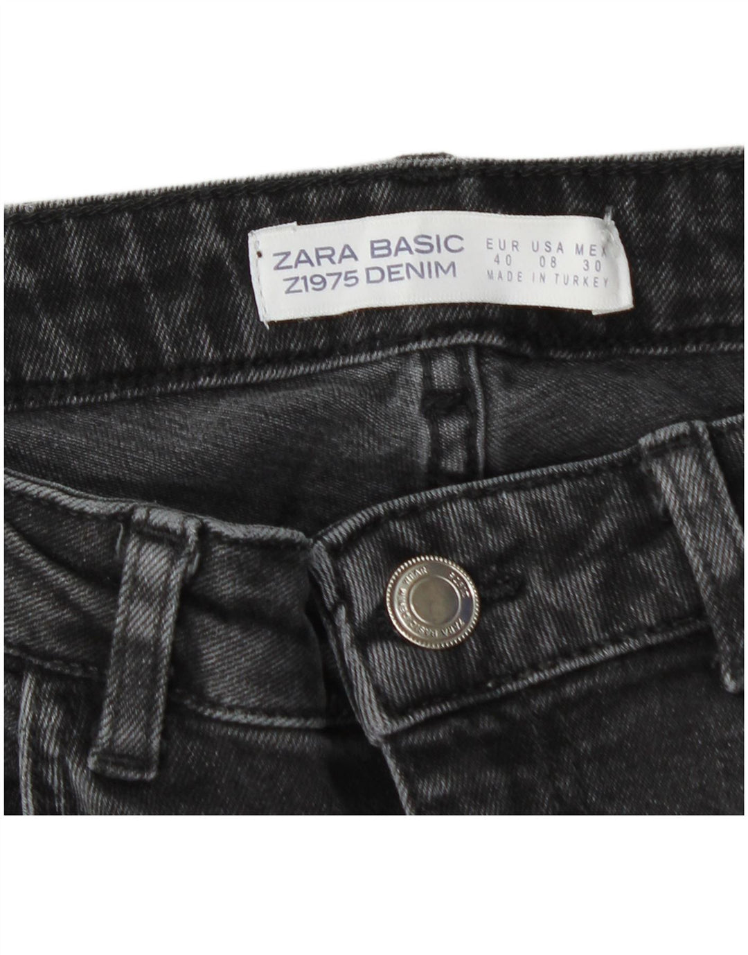 Zara ženske uske traperice EU 40 srednje W30 L30 sive