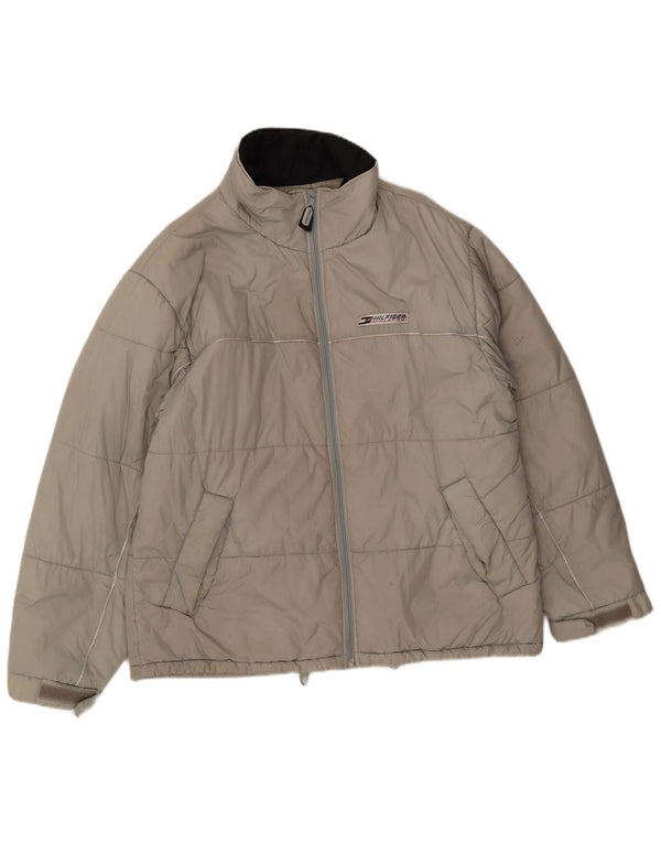 Tommy Hilfiger muška podstavljena jakna UK 40 Large sivi najlon